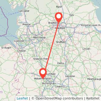 Wolverhampton Leeds train map