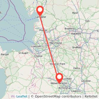 Wolverhampton Lancaster train map