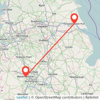 Wolverhampton Hull bus map