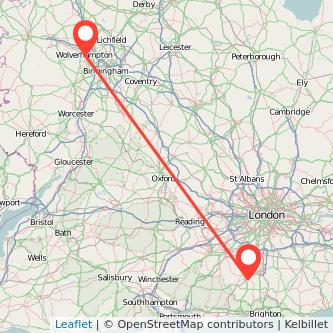 Wolverhampton Horsham train map