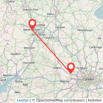 Wolverhampton High Wycombe bus map