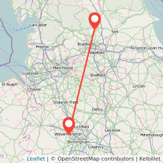 Wolverhampton Harrogate bus map