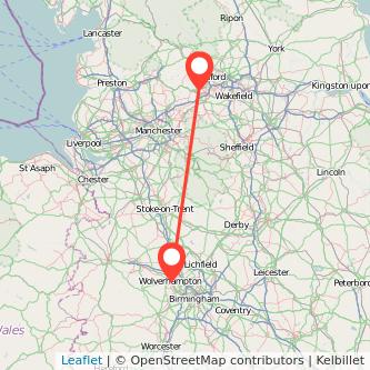 Wolverhampton Halifax train map