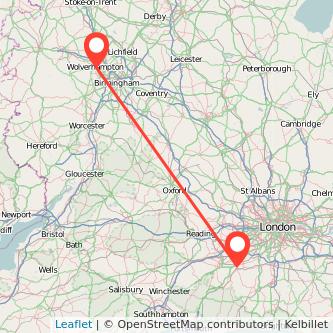 Wolverhampton Guildford bus map