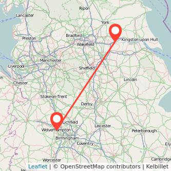 Wolverhampton Goole bus map