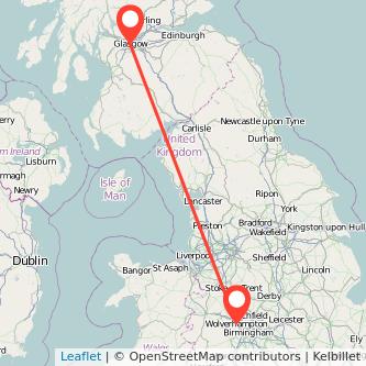 Wolverhampton Glasgow bus map