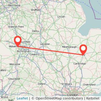 Wolverhampton Ely train map