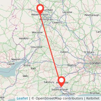 Wolverhampton Eastleigh train map