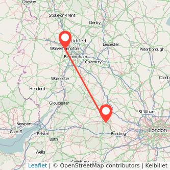 Wolverhampton Didcot bus map