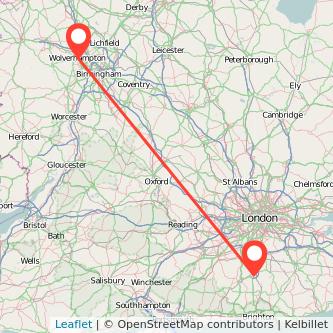 Wolverhampton Crawley bus map