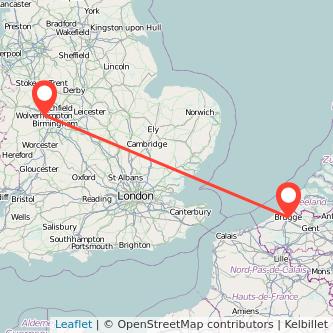 Wolverhampton Bruges bus map