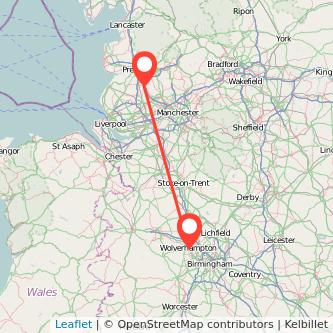 Wolverhampton Chorley bus map