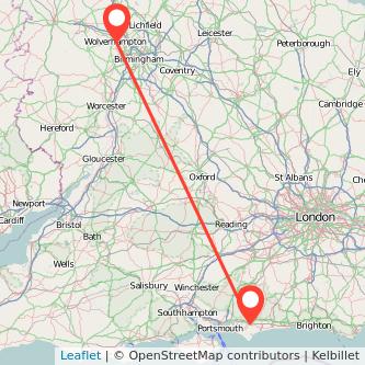 Wolverhampton Chichester bus map