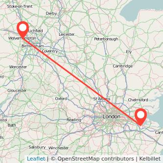 Wolverhampton Chatham train map