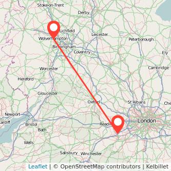 Wolverhampton Camberley bus map