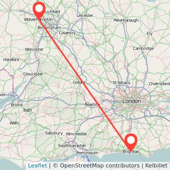 Wolverhampton Brighton train map