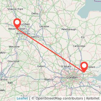 Wolverhampton Brentwood bus map