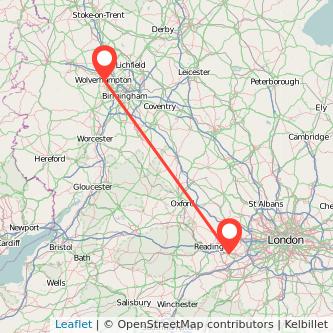 Wolverhampton Bracknell train map