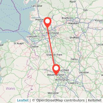 Wolverhampton Bolton bus map