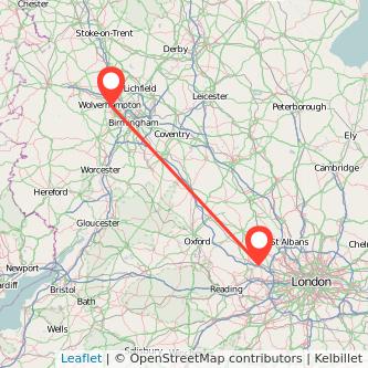 Wolverhampton Beaconsfield train map