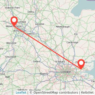 Wolverhampton Basildon bus map