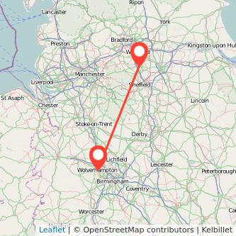 Wolverhampton Barnsley bus map