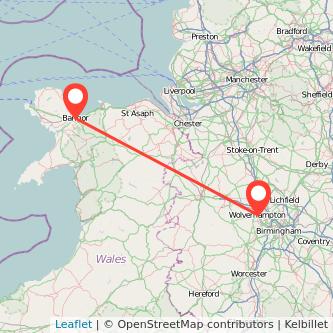 Wolverhampton Bangor train map