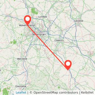 Wolverhampton Banbury train map