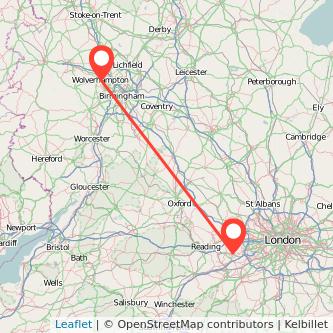 Wolverhampton Ascot train map