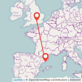 Wokingham Barcelona train map