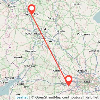 Wokingham Stoke-on-Trent train map