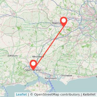 Wokingham Southampton train map