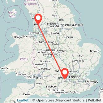 Wokingham Preston train map