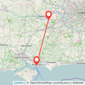 Wokingham Portsmouth train map