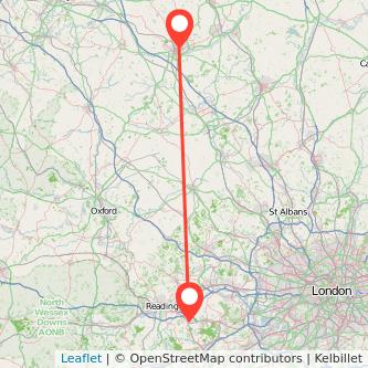 Wokingham Northampton train map