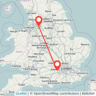 Wokingham Manchester train map