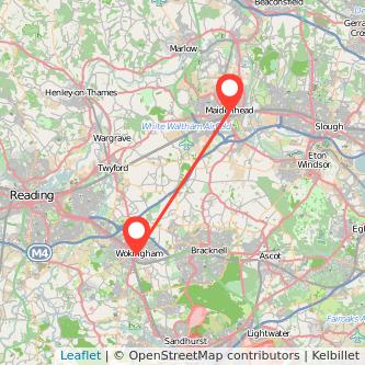Wokingham Maidenhead train map
