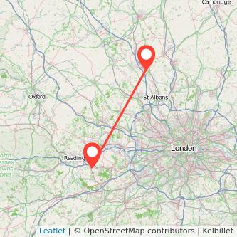 Wokingham Luton train map