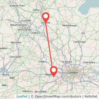 Wokingham Leicester train map