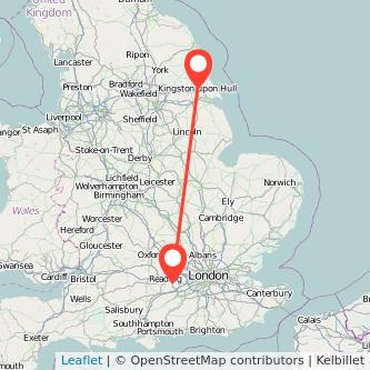 Wokingham Hull train map