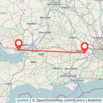 Wokingham Cardiff train map