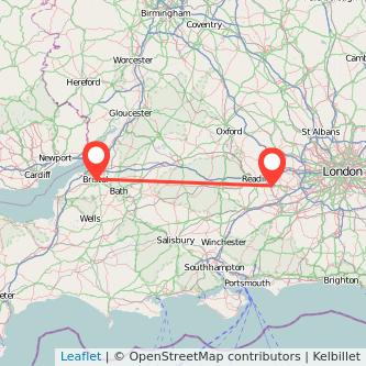 Wokingham Bristol train map