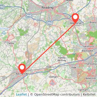 Wokingham Basingstoke bus map