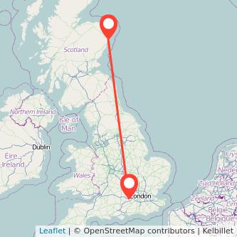 Wokingham Aberdeen train map