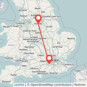 Woking Sheffield bus map