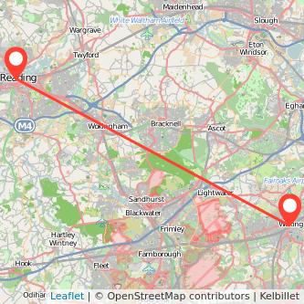 Woking Reading train map