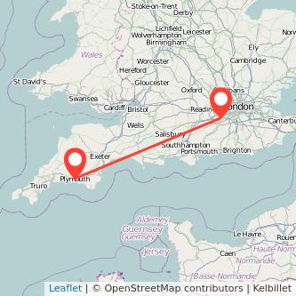 Woking Plymouth train map