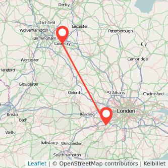 Woking Coventry bus map