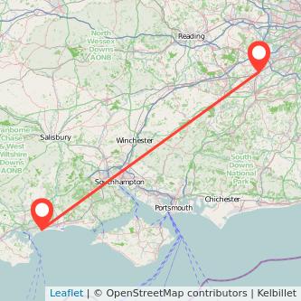 Woking Bournemouth train map