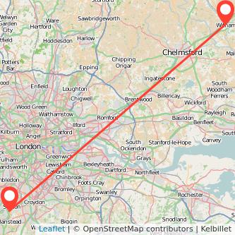 Witham Sutton train map